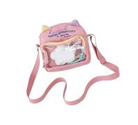 Elnwnnkc À Main Transparent Surdimensionné Avec De Chats De Dessin Animé À Bandoulière Essentiel En Nylon Léger Pour L'école Transparent De Collection Vitrine