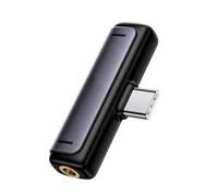 Elnwnnkc Adaptateur 60 W de Type C Type C et 3, 5 mm avec pour la Lecture simultanée de Musique et Rapide simultanée des Frais et du Son