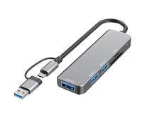Elnwnnkc Adaptateur USB C 4/5 / 7/8 Ports USB3.0, Station d ' Accueil 100W, Rapide, de données pour appareils Mobiles et informatiques, Adaptateur USB multiports
