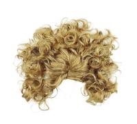 Elnwnnkc Ajout de Cheveux Bruns bouclés pour Petit ami Facile à Porter Conception de Fibre Lisse résistante à la Postiche Accessoire de Coiffure Tenue Conception de Juge