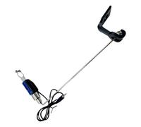Elnwnnkc Alarme de morsures de pêche à bras en métal avec clip de fixation, 17 cm, accessoire de pêche à la carpe et installation en rivière pour les pêcheurs