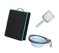 Elnwnnkc Bac à litière pliable multifonction pouvant être utilisé comme sac de rangement ou baignoire - Étanche et portable - Pour un usage domestique - Plateau pliable pour chats - Boîte à pliage