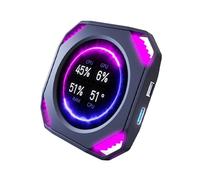 Elnwnnkc Boîtier Plug and Play - Affichage secondaire - Panneau de 5,3 cm - Suivi des données matérielles en temps réel - Accessoire de jeu - Alimentation USB - Température du GPU/CPU