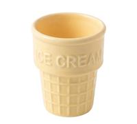 Elnwnnkc Bol en céramique de conceptions uniques de cône de crème glacée pour les collations, la salade et le petit-déjeuner servant un récipient à dessert Sundae Bol à dessert moulé par points