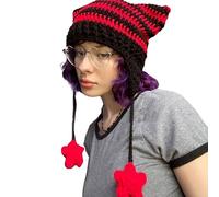 Elnwnnkc Bonnet d'hiver tricoté décontracté Y2K Star Hot Girls avec pendentif pour filles