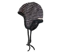 Elnwnnkc Bonnet tricoté à rayures avant avec cache-oreilles, chapeau tendance pour les tenues d'hiver et une utilisation en extérieur, b, Taille unique