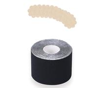 Elnwnnkc Boobytapes Kit de bandes adhésives pour gros soutiens-gorge mamelons avec pétales et cache-seins, Rouleau de traction noir F, 7.5cm