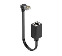 Elnwnnkc Câble d ' extension Ethernet CAT7 10 Gbit/s, rallonge de câble à 90 degrés, adaptateur de cordon réseau RJ45 à angle droit pour connecteur mâle à femelle