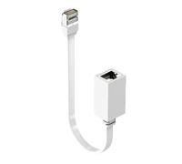 Elnwnnkc Câble d ' extension Ethernet CAT7 10 Gbit/s, rallonge de câble à 90 degrés, adaptateur de cordon réseau RJ45 à angle droit pour connecteur mâle à femelle