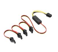 Elnwnnkc Câble de convertisseur d ' Adaptateur d ' Alimentation de Disque abaisseur 12V à 5V, 6 Broches à 4 Broches pour disques durs