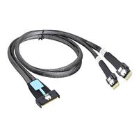 Elnwnnkc Câble d'extension de données 8i vers double SFF8654 4i Interfaces Câble de connexion 50 cm Transfert rapide Mises à niveau de l'infrastructure informatique
