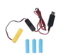 Elnwnnkc Câble USB pour pile AA, câble d ' alimentation USB avec interrupteur, remplacement de 4 piles 1.5V AA LR6 AM3 pour LED St