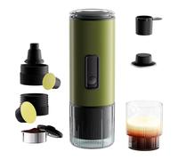 Elnwnnkc Cafetière sans rouille avec combinée, Black | Technologie de chauffage rapide dans une batterie rechargeable pour une utilisation en extérieur et des routines de