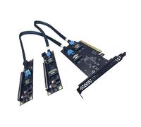 Elnwnnkc Carte Adaptateur SFF 8654 8i à Deux 8i SAS4.0, Ensemble d ' Extension SCSI PCIe, Permet Un de données de 24 go/s pour Les serveurs Metal Link