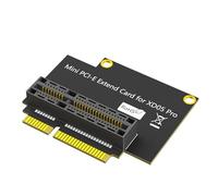 Elnwnnkc Carte d'extension PCIE miniature pour XD05 90 degrés avec contacts dorés et PCB noirs pour appareils douaniers construit une carte adaptateur son à angle droit