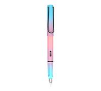 Elnwnnkc Cartouche de remplissage à piston pour stylo plume de couleur dégradée, pointes de 0,35 mm, 0,5 mm, 6 couleurs disponibles, fournitures cadeaux pour enfants, cartouches bleues, noir, rouge