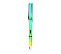 Elnwnnkc Cartouche de remplissage à piston pour stylo plume de couleur dégradée, pointes de 0,35 mm, 0,5 mm, 6 couleurs disponibles, fournitures cadeaux pour enfants, cartouches bleues, noir, rouge