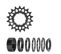 Elnwnnkc Cassettes à Vitesse Unique avec entretoises et Anneaux de Verrouillage, Ensemble de Conversion à Dents à Vitesse Unique 16T 18T pour Ensemble de Conversion de vélo à Plusieurs Vitesses