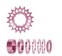 Elnwnnkc Cassettes à Vitesse Unique avec entretoises et Anneaux de Verrouillage, Ensemble de Conversion à Dents à Vitesse Unique 16T 18T pour Ensemble de Conversion de vélo à Plusieurs Vitesses