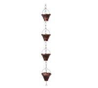 Elnwnnkc Chaîne de pluie en bronze antique, décoration mobile en métal, pour terrasse et jardin