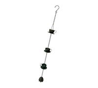 Elnwnnkc Chaîne de pluie en fer élégante pour décoration de jardin à suspendre avec attrape-gobelets pour balcon et terrasse