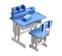 Elnwnnkc Chaise De Bureau D'étude Modèle Meubles Miniatures pour Éducation Précoce Accessoires Réglage Scène Maison Poupée 1/12 Ensemble Salle Classe Miniature