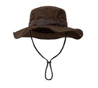 Elnwnnkc Chapeau bob unisexe avec fermeture à sangle Protection solaire pour la randonnée Plage Unisexe Design pliable Léger, café, F