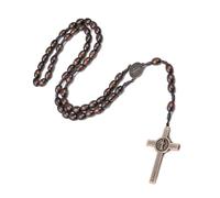 Elnwnnkc Chapelet catholique en bois avec perles - Accessoire décontracté - Accessoire tendance et religieux - Ami unique, One Size, Comme décrit, Comme décrit.