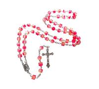 Elnwnnkc Collier à la mode croix chapelet collier perle pendentif suspendu pour femmes hommes priant méditation fournitures accessoires de mode