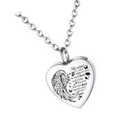 Elnwnnkc Collier avec pendentif en forme de cœur sculpté pour animal de compagnie en acier inoxydable
