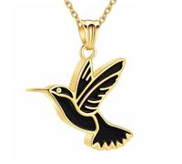 Elnwnnkc Collier commémoratif pour Animaux de Compagnie gravé aviaire, Porte-Cendres sécurisé avec chaîne réglable, Bijoux trésor de crémation pour Animaux de Compagnie