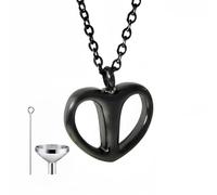 Elnwnnkc Collier d ' urne en forme de cœur amélioré, pendentifs en forme de cœur pour cendres, pendentifs de mémoire de crémation pour femmes et filles
