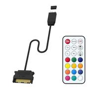 Elnwnnkc Contrôleur d'éclairage ARGB à télécommande 15 broches 5 V 3 broches pour la personnalisation de l'ordinateur, contrôleur d'éclairage de jeu