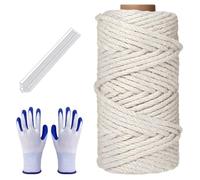Elnwnnkc Corde Naturelle de qualité supérieure, Mesure 1/4 par 164 Pieds, pour réparer Les Structures d ' et Les poteaux de Chat usés, remplacer la Corde en sisal pour Arbre à Chat