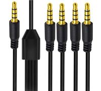 Elnwnnkc Cordon stéréo auxiliaire renforcé pour téléphones, tablettes, Ordinateurs Portables, écouteurs, Connexion d ' appareils électroniques, connecteur renforcé, câble auxiliaire