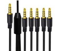 Elnwnnkc Cordon stéréo auxiliaire renforcé pour téléphones, tablettes, Ordinateurs Portables, écouteurs, Connexion d ' appareils électroniques, connecteur renforcé, câble auxiliaire