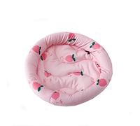 Elnwnnkc Coussin Rond pour lit Cochon d ' Inde, Tapis de Sommeil d ' été, Tapis Frais pour écureuil, Lapin, Chinchilla, Ours doré, Planeur de Sucre, Multicolore, Coussin pour Hamster