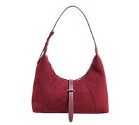 Elnwnnkc Crescents Shoulder Bag for Women Faux Suedes Shoulder Bags Purse Retro Clutches Hobos Toted with Adjustable Strap Cute Hobos Toted Handbag Mini Clutches