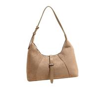 Elnwnnkc Crescents Shoulder Bag for Women Faux Suedes Shoulder Bags Purse Retro Clutches Hobos Toted with Adjustable Strap Cute Hobos Toted Handbag Mini Clutches