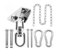 Elnwnnkc Crochet de plafond rotatif à 360 degrés, haute capacité de 250 kg, charge maximale pour chaises suspendues, sangles d'exercice, accessoires de balançoire, accessoires d'extérieur