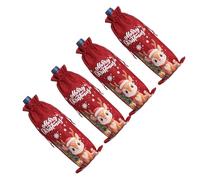 Elnwnnkc de Bouteille de vin Naturel Fermeture à Cordon Amical pour Les Cadeaux de Vacances Fête de Noël Cadeaux d ' Alcool Essentiels Stotage Manchon de Bouteille de vin