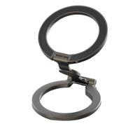 Elnwnnkc de téléphone Rotatif magnétique, Double Cerceau, Black | Structure portable avec base antidérapante pour utilisation sur table, angles de vision appropriés, supports