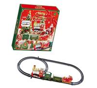 Elnwnnkc Décor de Train de Noël sur Table, Ensemble de Jeu rétro à, C | Look de vacances, 3 ans et, affichage intérieur familial saisonnier