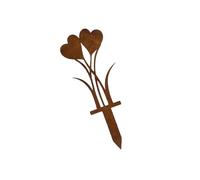 Elnwnnkc Décoration de pelouse sur le thème de l'amour, construction en métal, installation facile au sol pour jardin, décoration de pelouse en forme de cœur antirouille