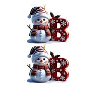 Elnwnnkc Décoration de sapin de Noël en acrylique incassable - Bonhomme de neige et lettre - Décoration pour festival, couronne, escalier, famille de Noël
