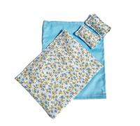 Elnwnnkc Drap De Literie Imprimé Fleur Rurale Couette d'oreiller avec Conception Détaillée pour Maison Poupée 1/12 Modèle Scène Chambre À Coucher Modèle Miniature Scène Chambre À Coucher