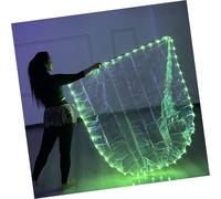 Elnwnnkc Drapeau de louange et d'adoration à LED avec mâts réglables Aile angélique semi-circulaire pour la pratique de la danse