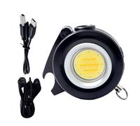 Elnwnnkc EAR Porte-clés LED 500 lm Base lumineuse Batterie rechargeable Outil multifonction avec coiffe pour équipement de camping Porte-clés lumineux pour extérieur