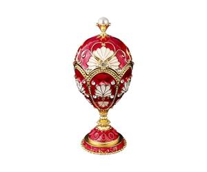 Elnwnnkc Élégante boîte à bijoux en métal émaillé avec strass en cristal pour décoration de la maison, accessoire de décoration vintage, présentoir d'œufs