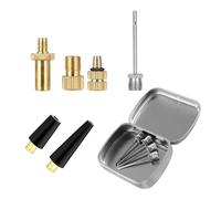 Elnwnnkc Ensemble d ' adaptateurs de valves, Pompes à sphère, buse à Aiguille, gonfleur, adaptateurs de pneus de vélo, Pompes à Air, Accessoires en métal